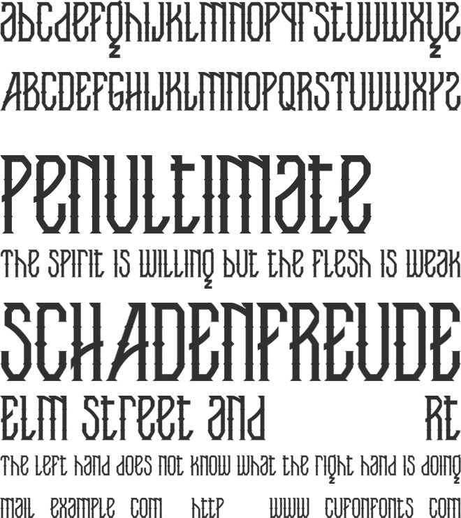 Throwing Axes font preview