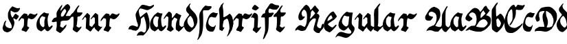 Fraktur Handschrift Regular font