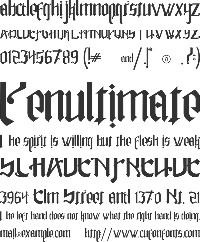 Rakitikar font preview