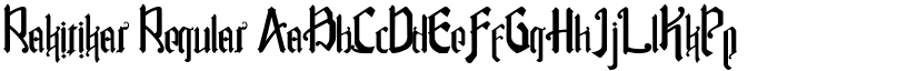 Rakitikar Regular font