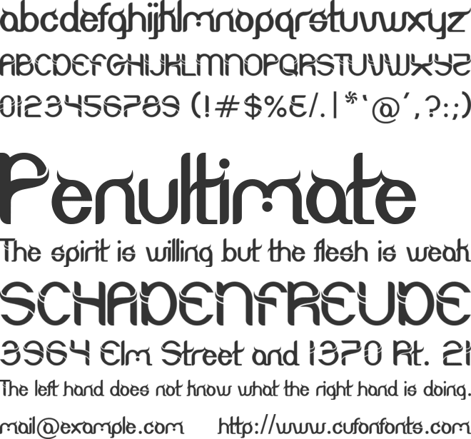 Morgana font preview