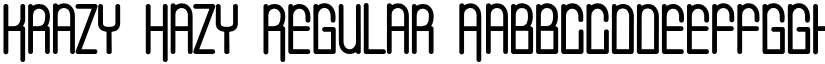 Krazy Hazy Regular font