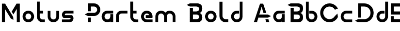 Motus Partem Bold font