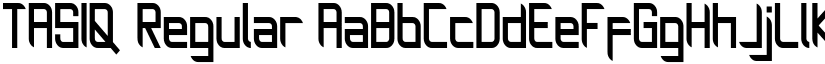 TASIQ Regular font