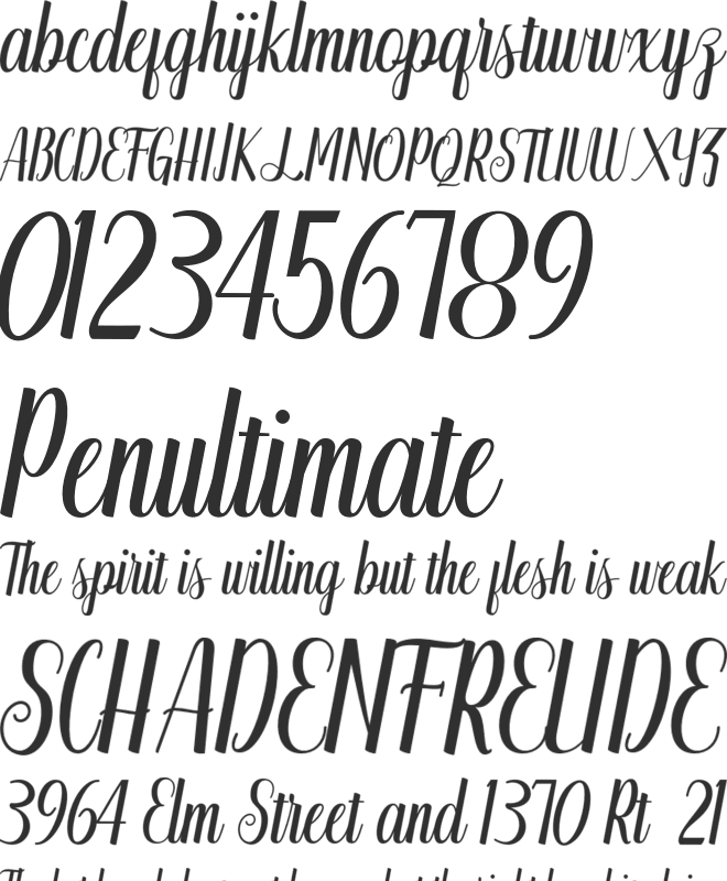 mahony font preview
