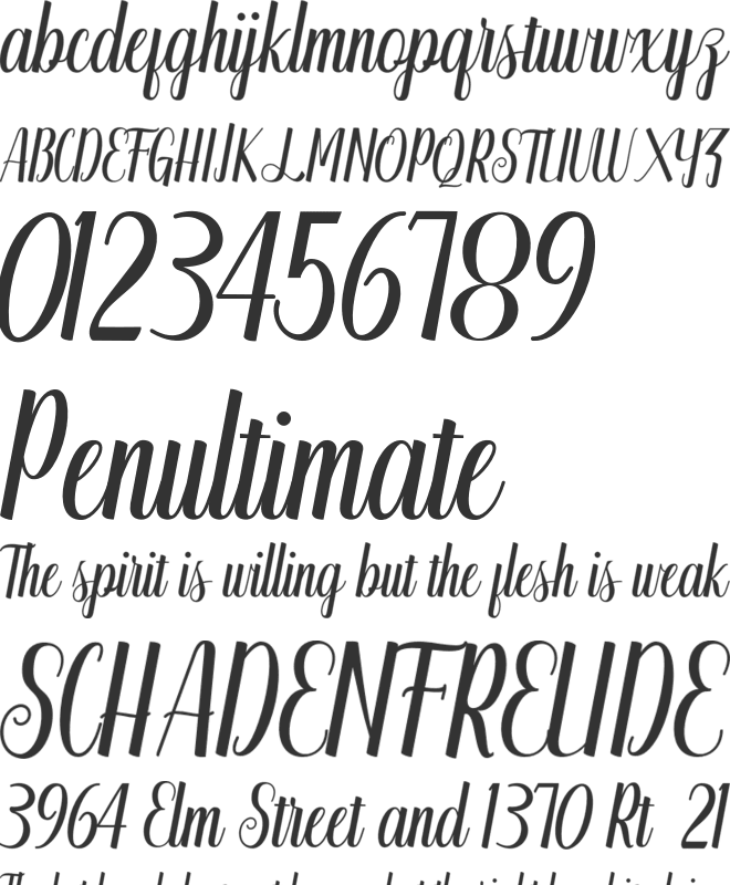 mahony font preview
