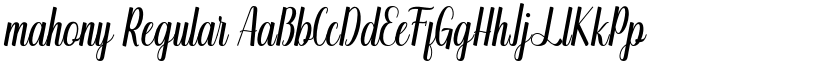 mahony Regular font