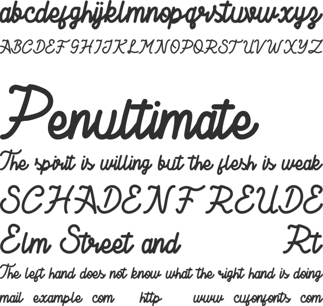 Chromatography font preview