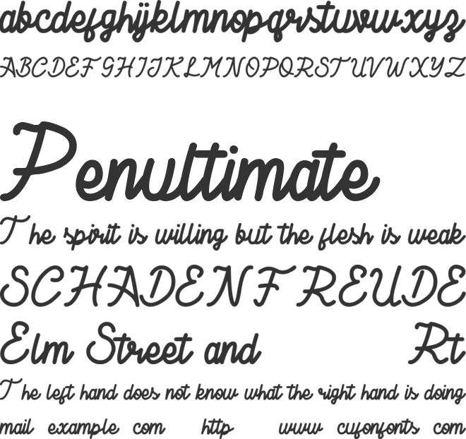 Chromatography font preview
