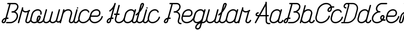 Brownice Italic Regular font