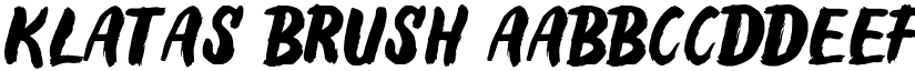 Klatas Brush font