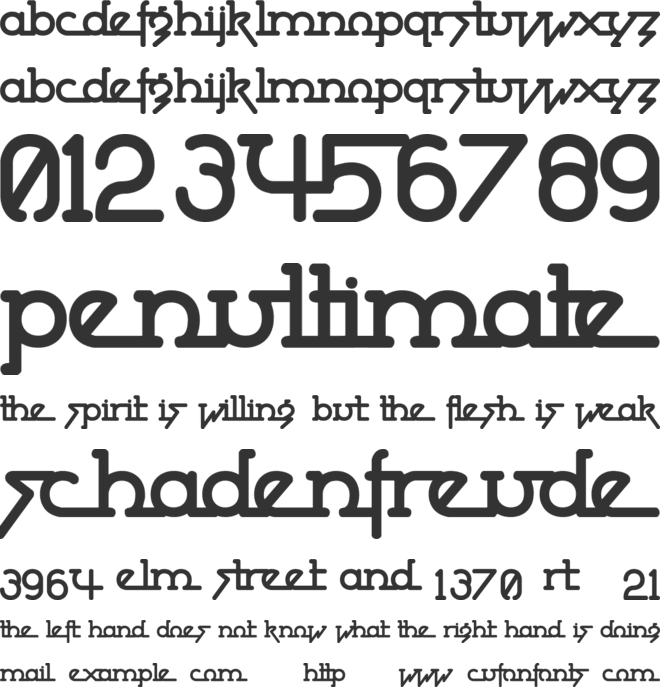 Powderworks BRK font preview