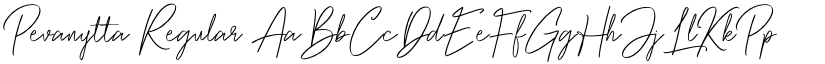Pevanytta Regular font