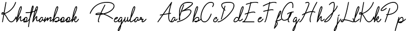 Khothambook Regular font