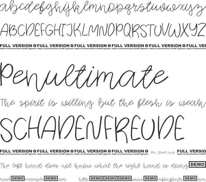 Yugen font preview