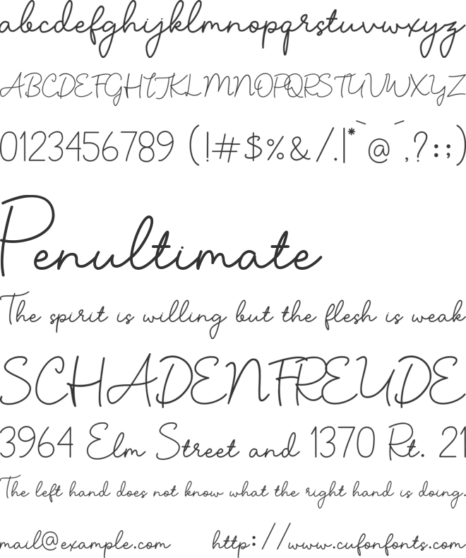 Solfia font preview