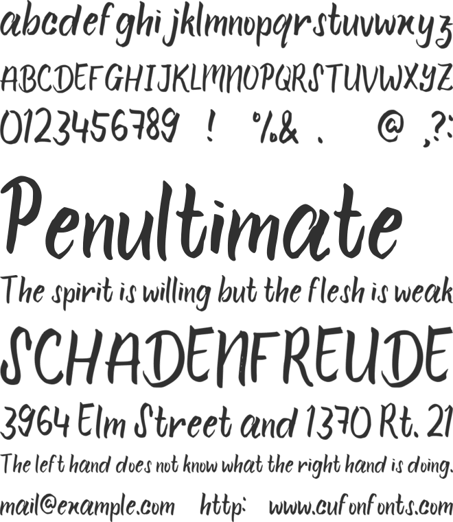 Rouge font preview