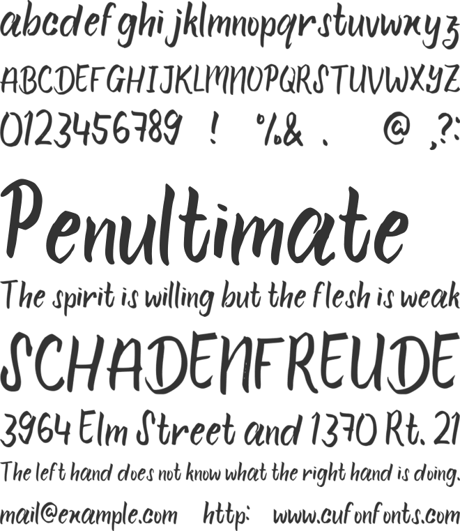 Rouge font preview