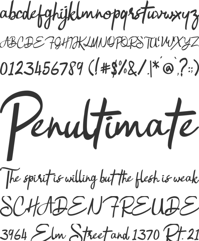 Burgandi font preview