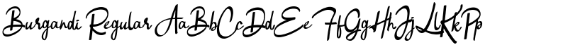 Burgandi Regular font