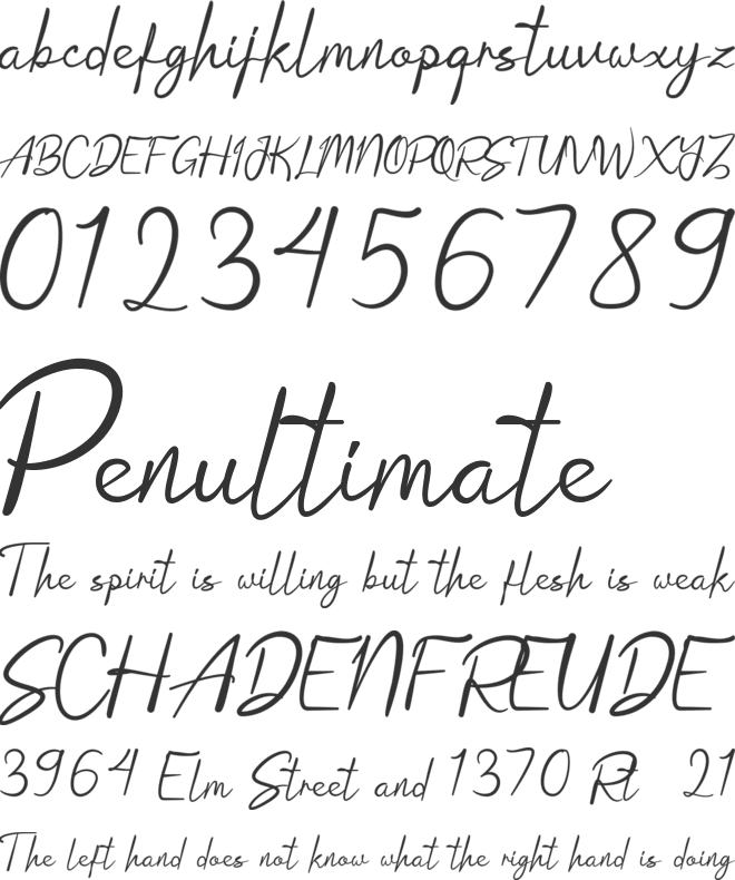 Janythri Free font preview