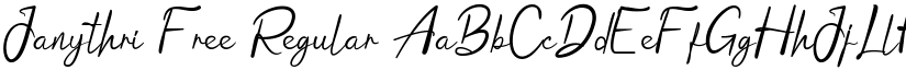 Janythri Free Regular font