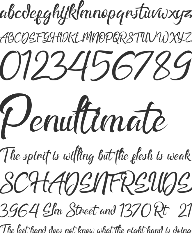 HahagiaFree font preview
