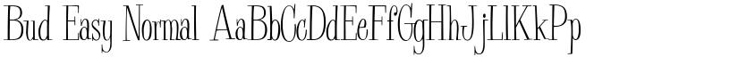 Bud Easy Normal font