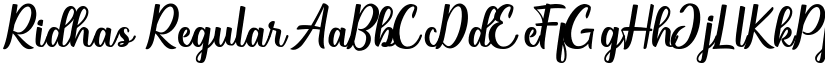 Ridhas Regular font