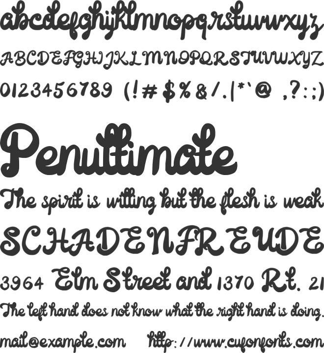 Debora font preview