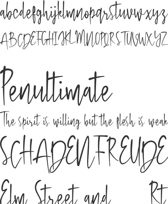 Bloem Garden font preview