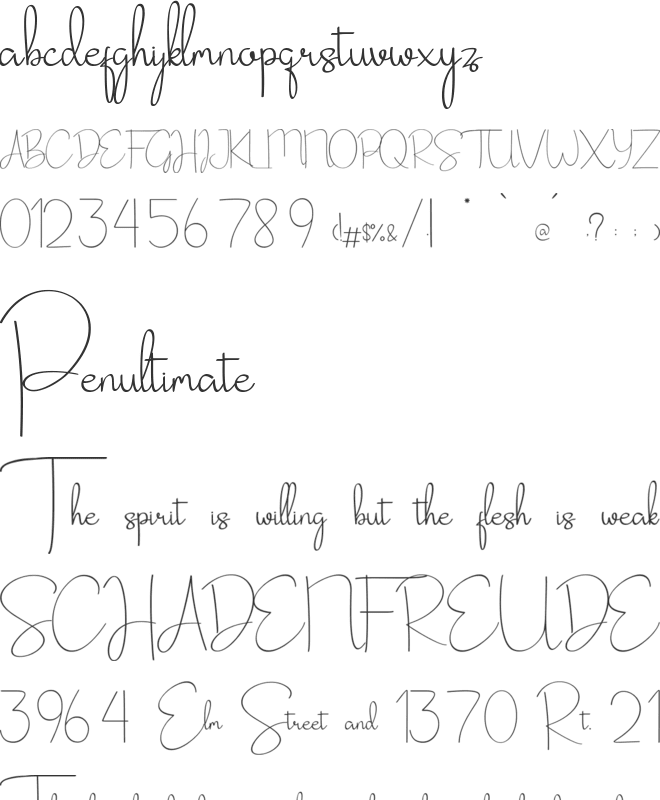 Belliache font preview