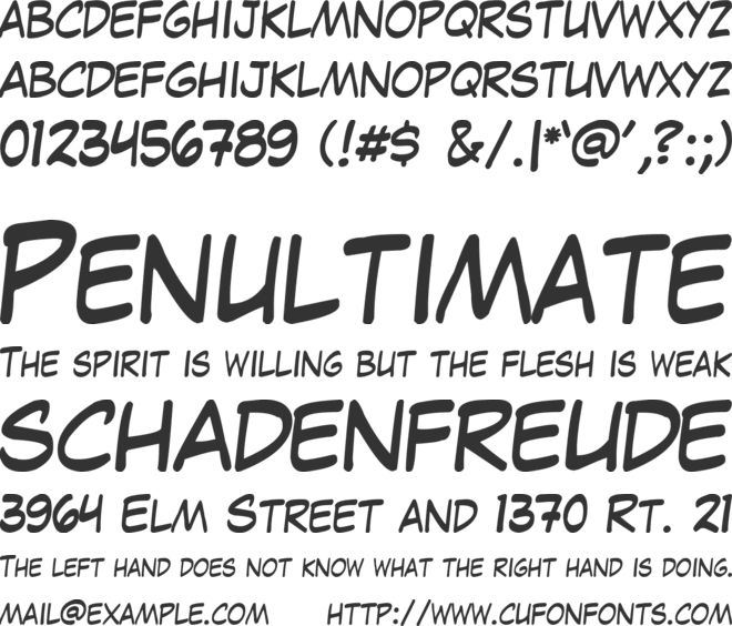 Laffayette Comic Pro font preview