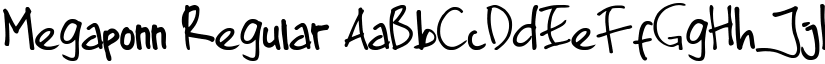Megaponn Regular font
