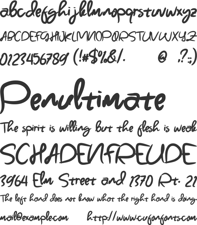 Lazypod font preview