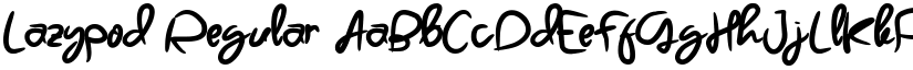 Lazypod Regular font