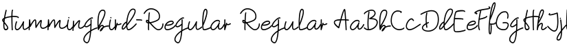 Hummingbird-Regular Regular font
