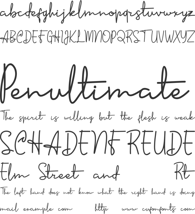 Sennita font preview
