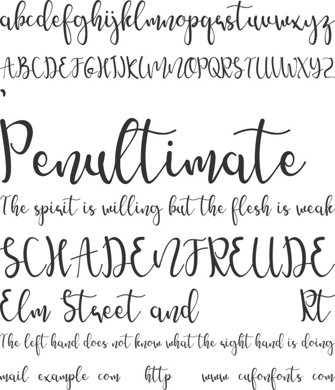 amelyna font preview