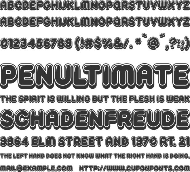 Reglisse font preview