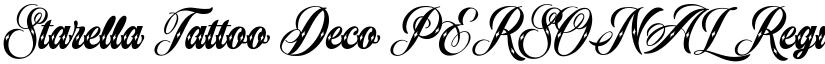 Starella Tattoo Deco PERSONAL Regular font