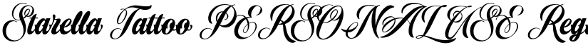 Starella Tattoo PERSONAL USE Regular font
