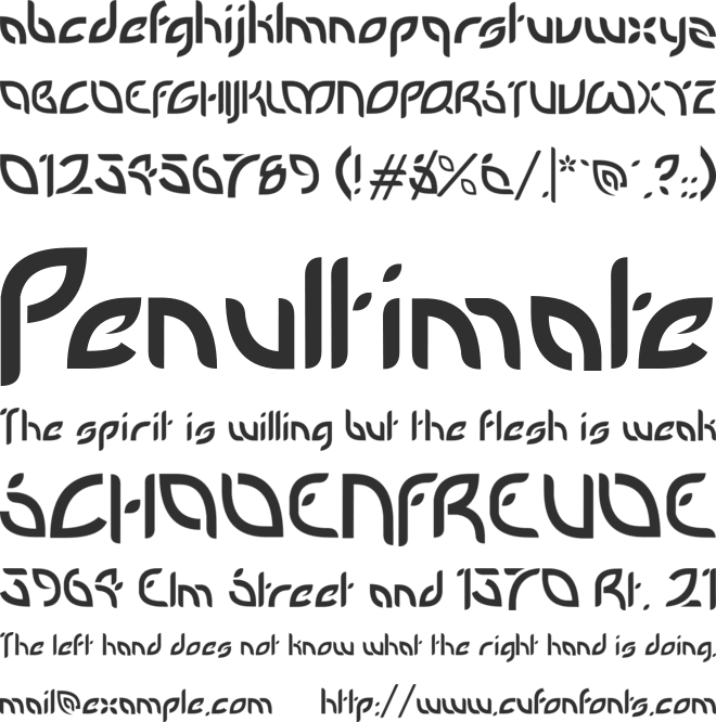 Petal Glyph font preview