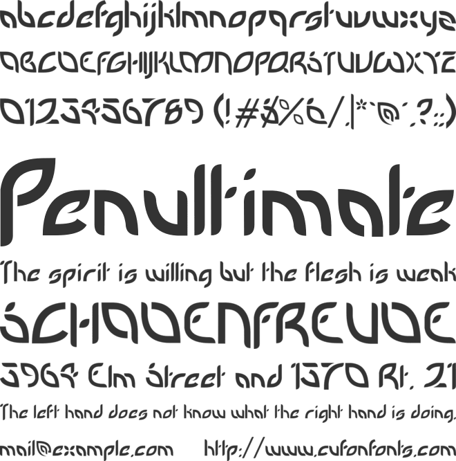 Petal Glyph font preview