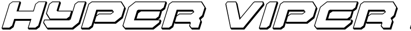 Hyper Viper 3D Italic Italic font