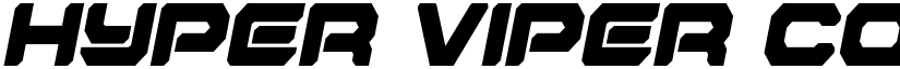 Hyper Viper Condensed SemiItal Condensed Semi-Italic font