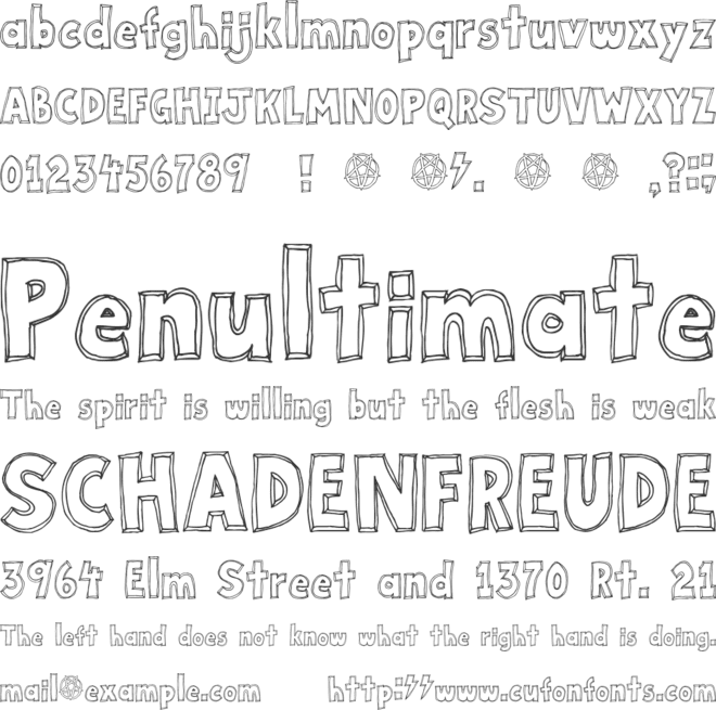 Key Tab Metal font preview