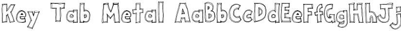 Key Tab Metal font
