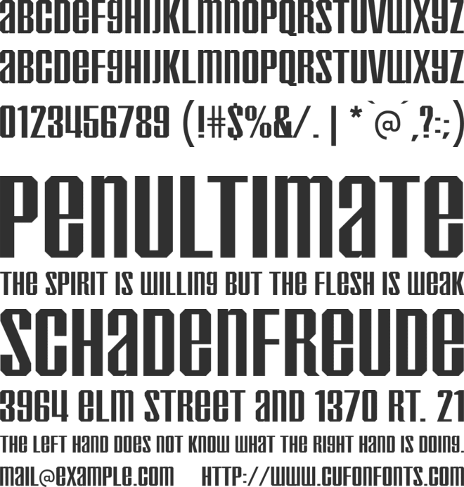 Inflammable Age font preview