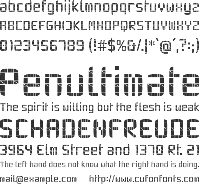 TWENTY-SEVEN font preview